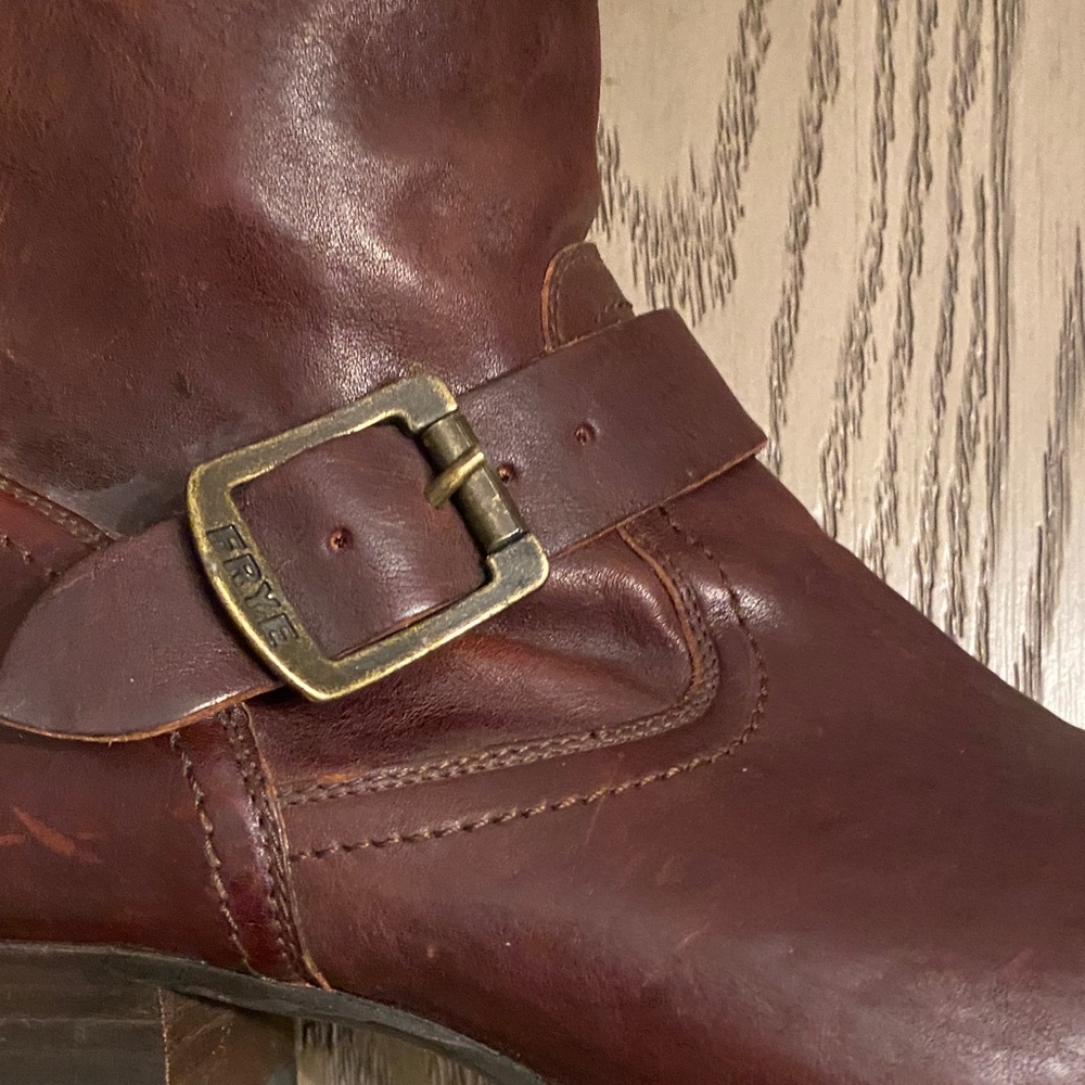Frye Veronica Dark Brown Leather Boots Sz. 9.5 - Picture 8 of 17
